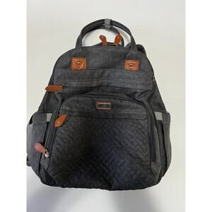 BabbleRoo Diaper Bag Backpack - Dark Gray Waterproof Travel Baby